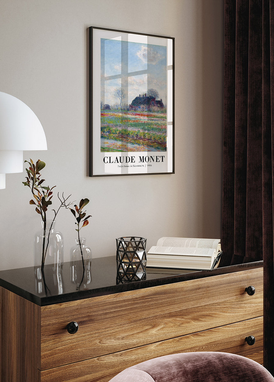 Tulpenfelder in Sassenheim 1886 Poster von Claude Monet - Posterbox.no