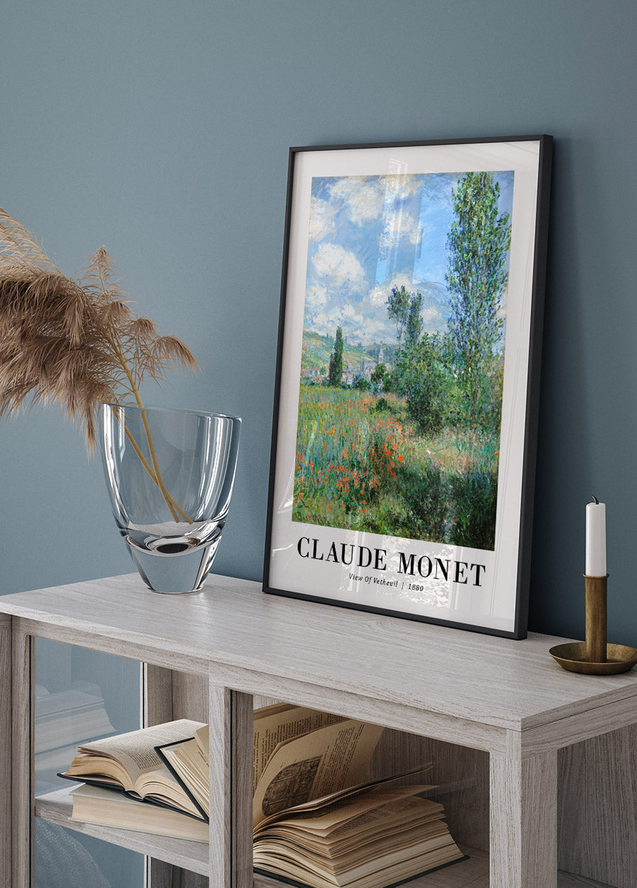 Ansicht von Vetheuil 1880 Poster von Claude Monet - Posterbox.no