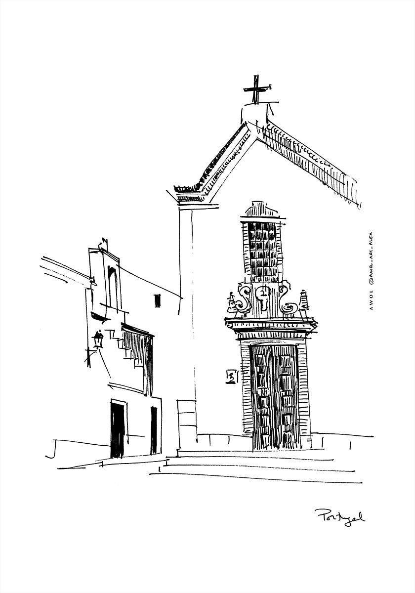 Poster zum portugiesischen Stadtplatz