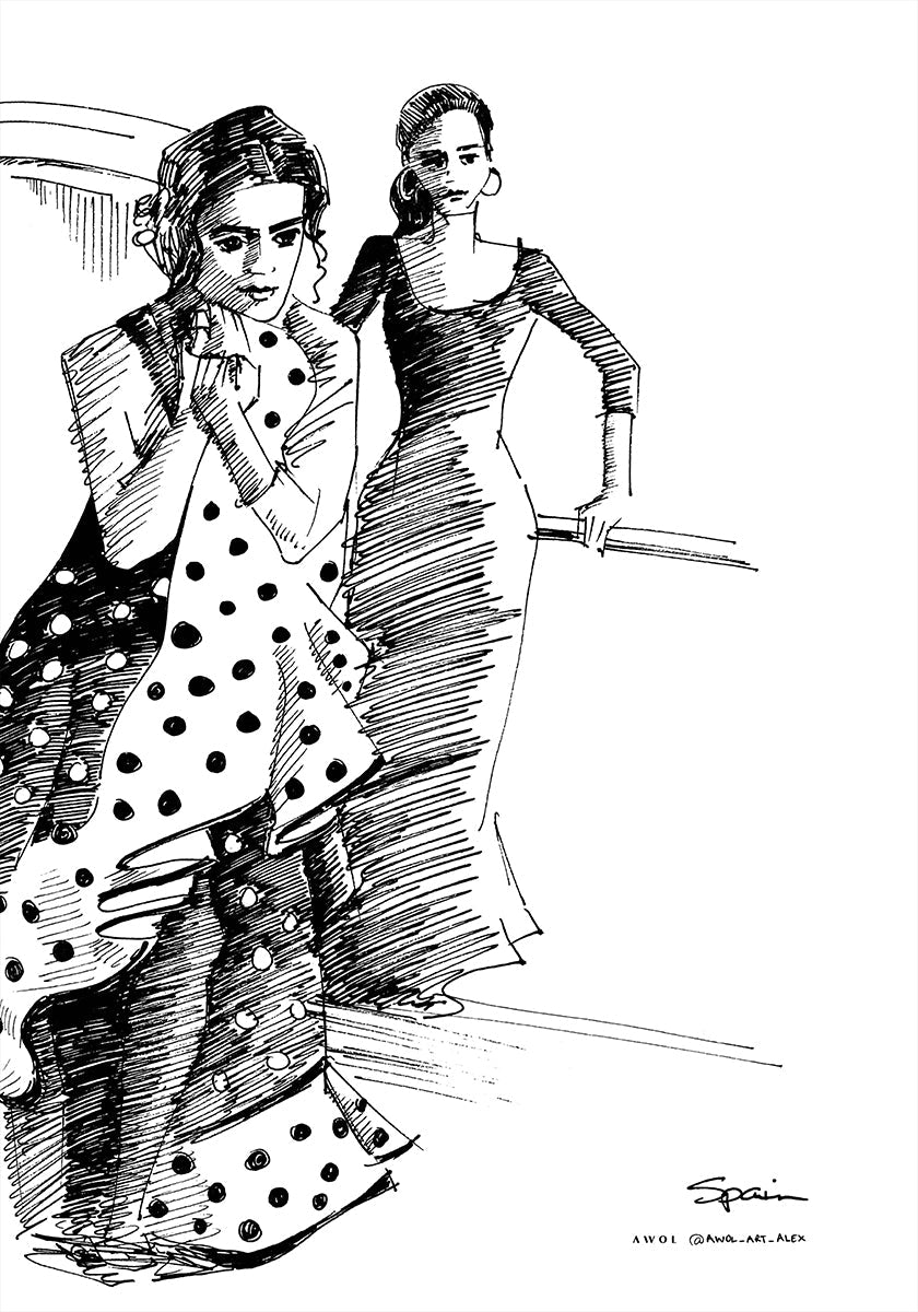 FLAMENCO-TÄNZER-Plakat