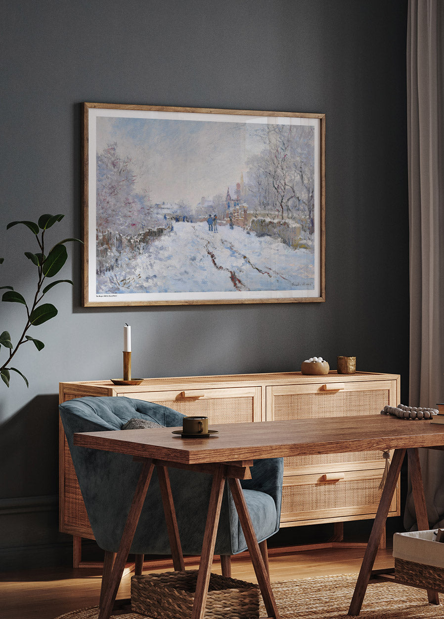 Die Elster 1868 Poster von Claude Monet - Posterbox.no