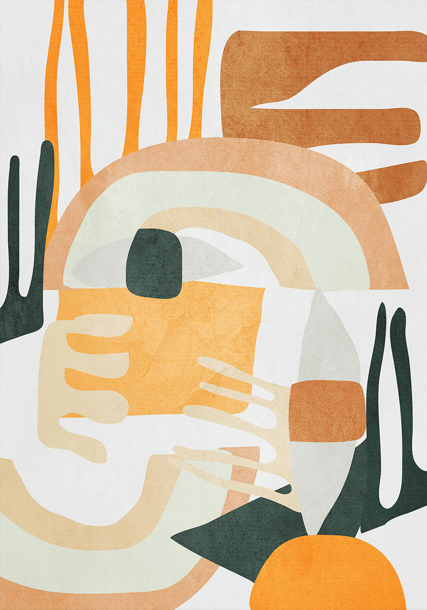 Abstraktes Harmonie-Poster mit geometrischen Formen