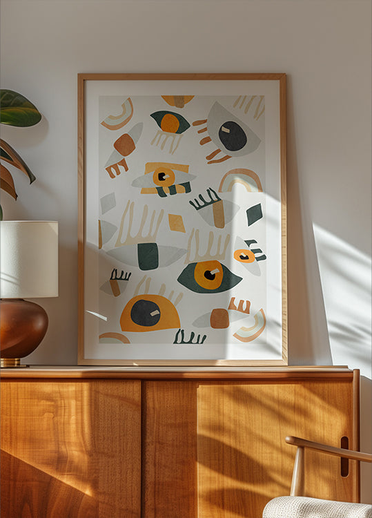 Poster mit abstrakten Kunstaugen