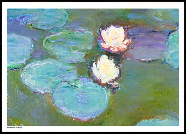Nympheas 1897 Poster von Claude Monet - Posterbox.no