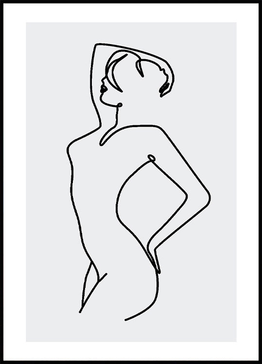 Line Art Figure 91 Poster - Posterbox.no