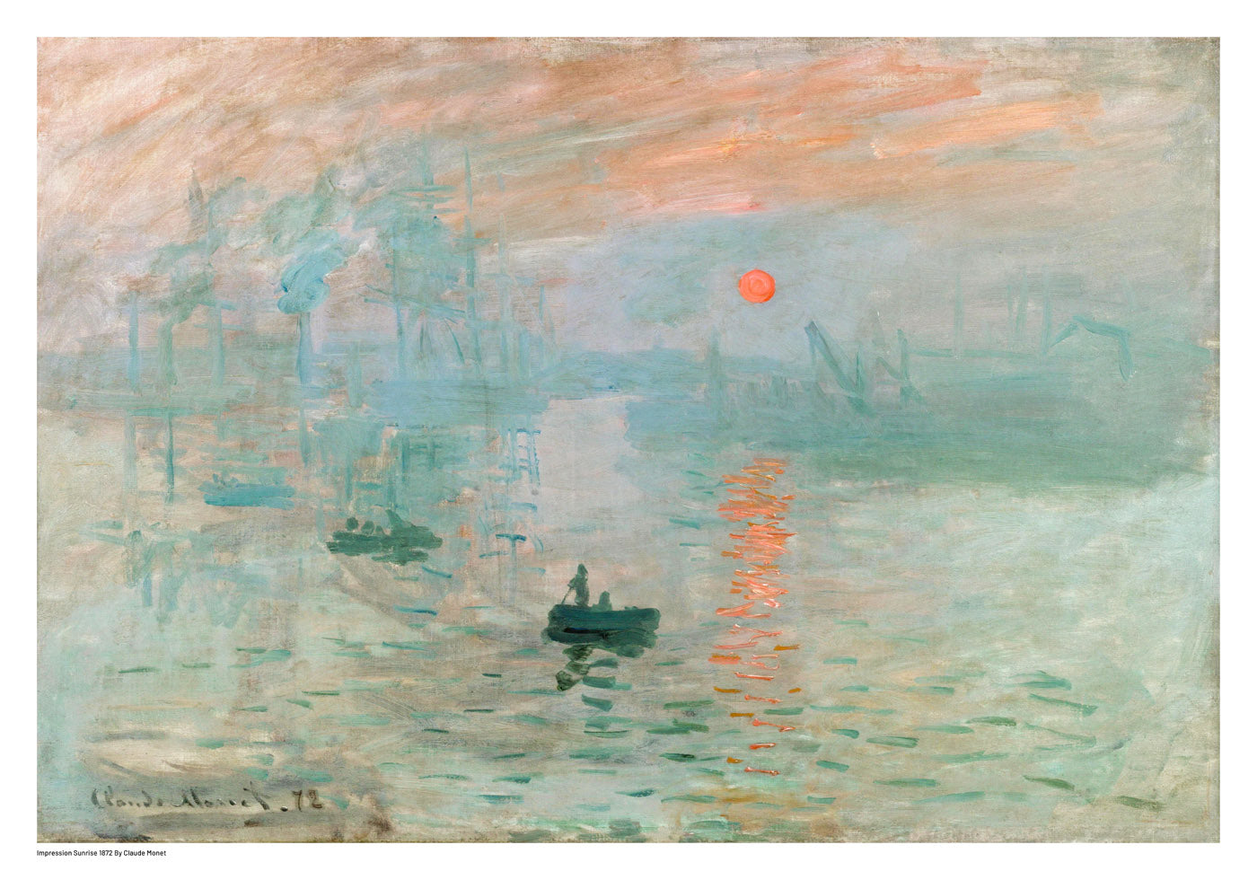 Impression Sunrise 1872 Poster von Claude Monet - Posterbox.no