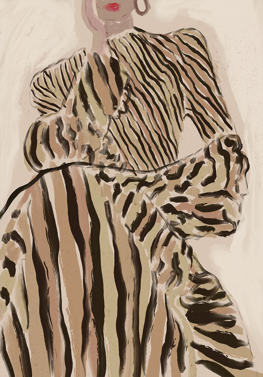 Zebra-Eleganz-Poster