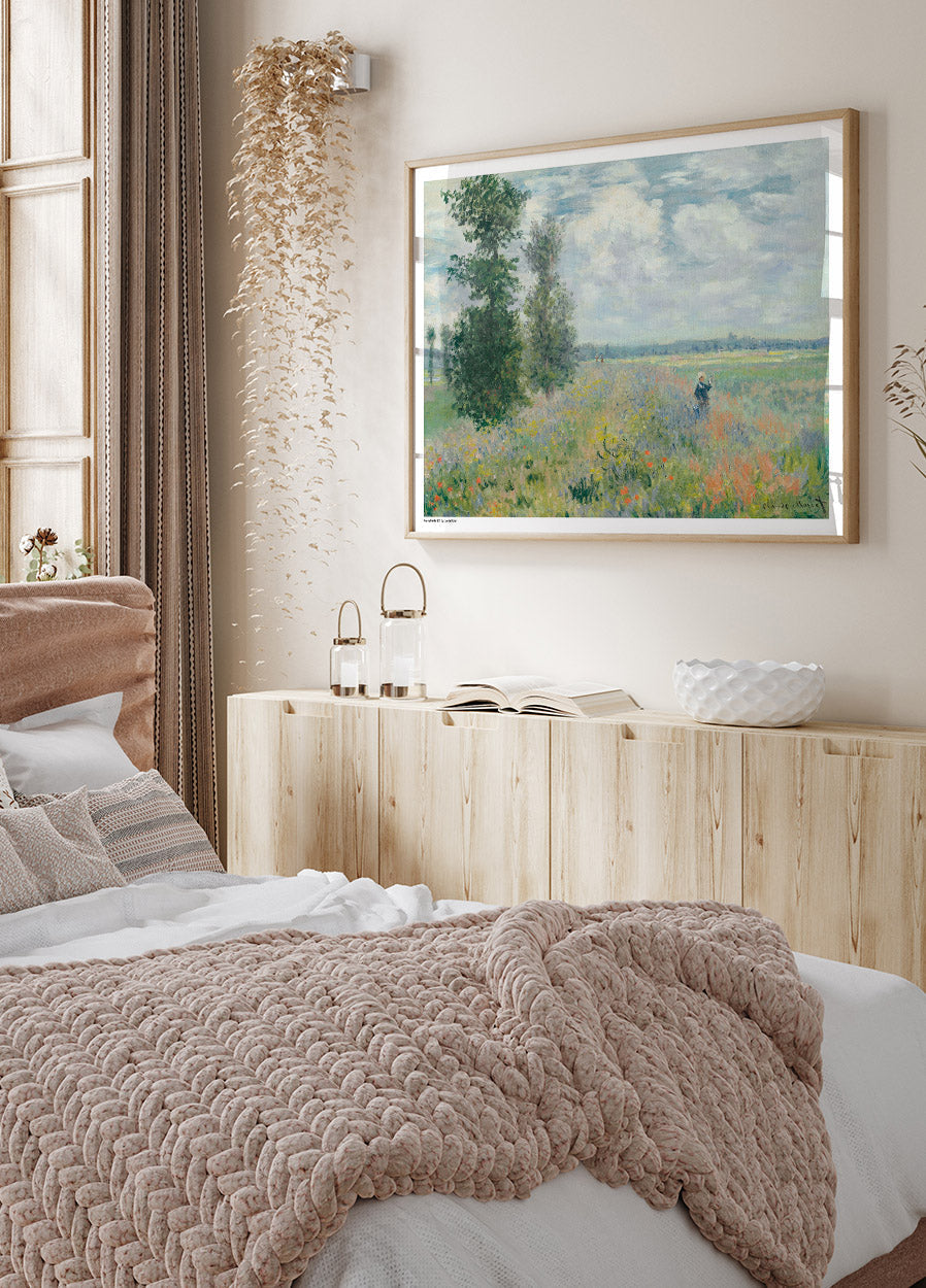 Mohnfelder 1875 Poster von Claude Monet - Posterbox.no