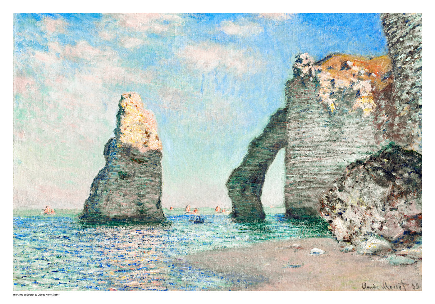 Die Klippen von Étretat von Claude Monet (1885) Poster - Posterbox.no