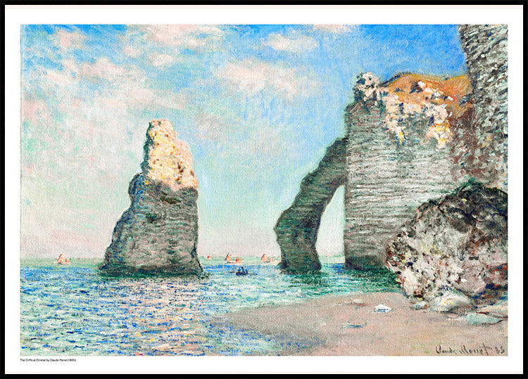 Die Klippen von Étretat von Claude Monet (1885) Poster - Posterbox.no