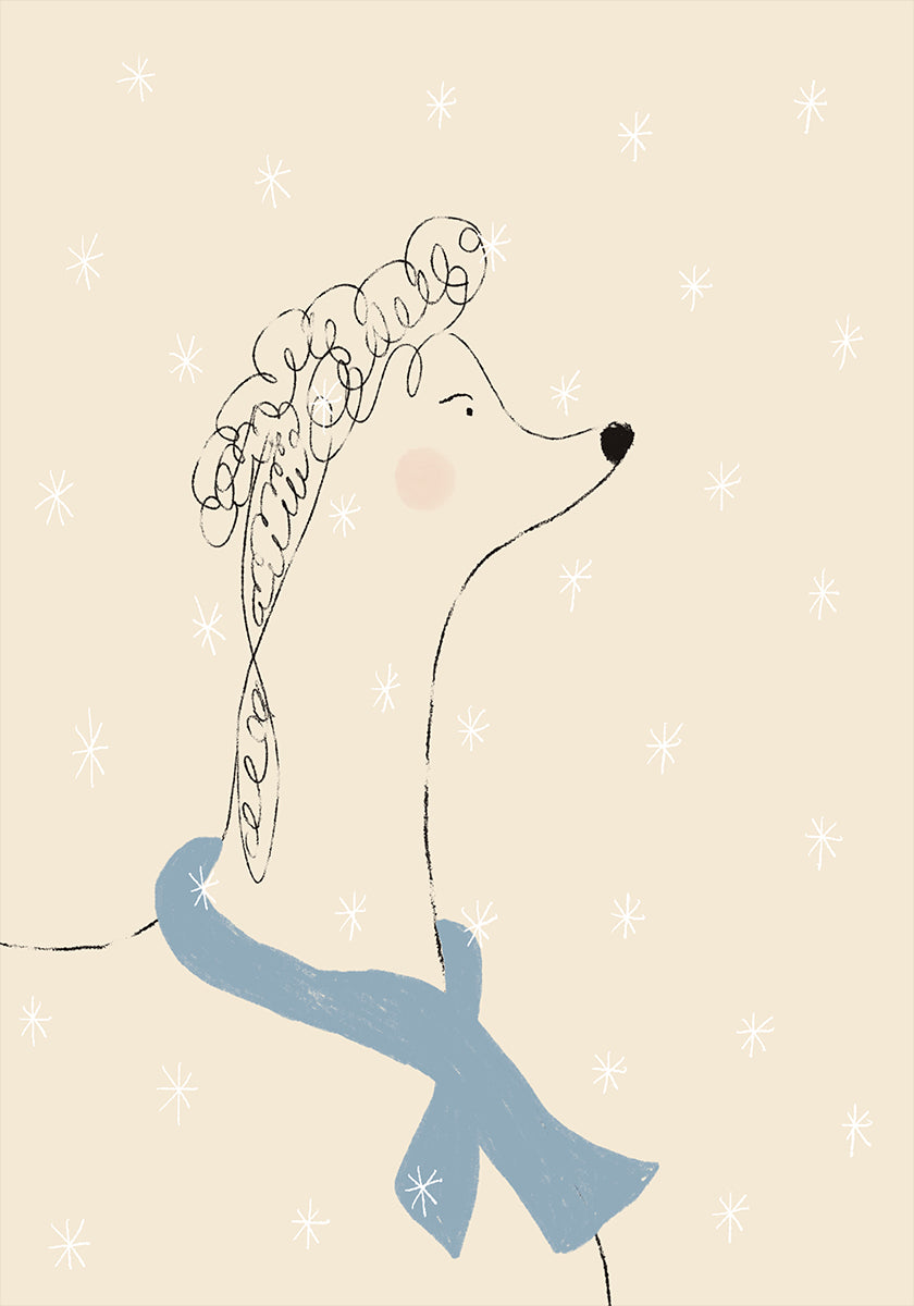 Pudel im Schnee Poster