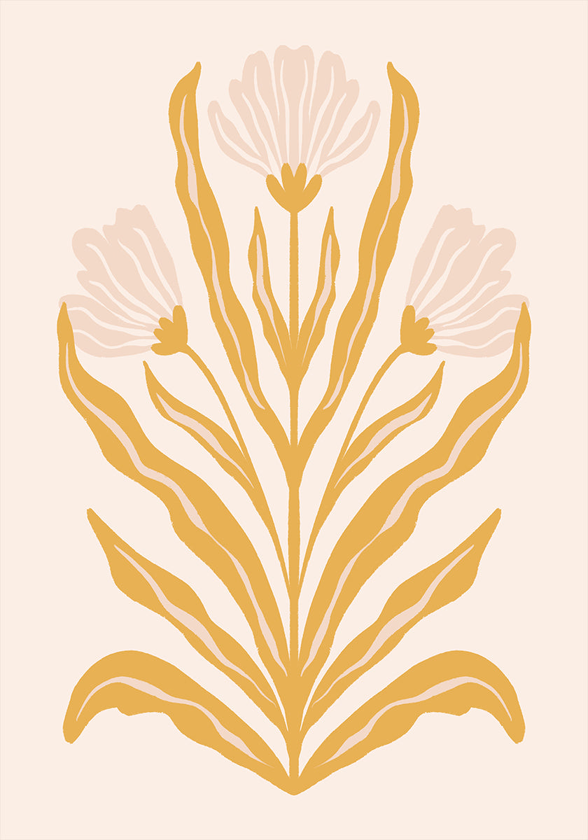 Symmetrische Pastellblumen