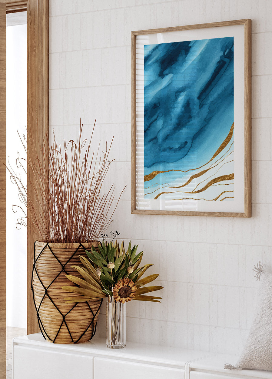 Aquarell verblasstes braunes Poster - Posterbox.no