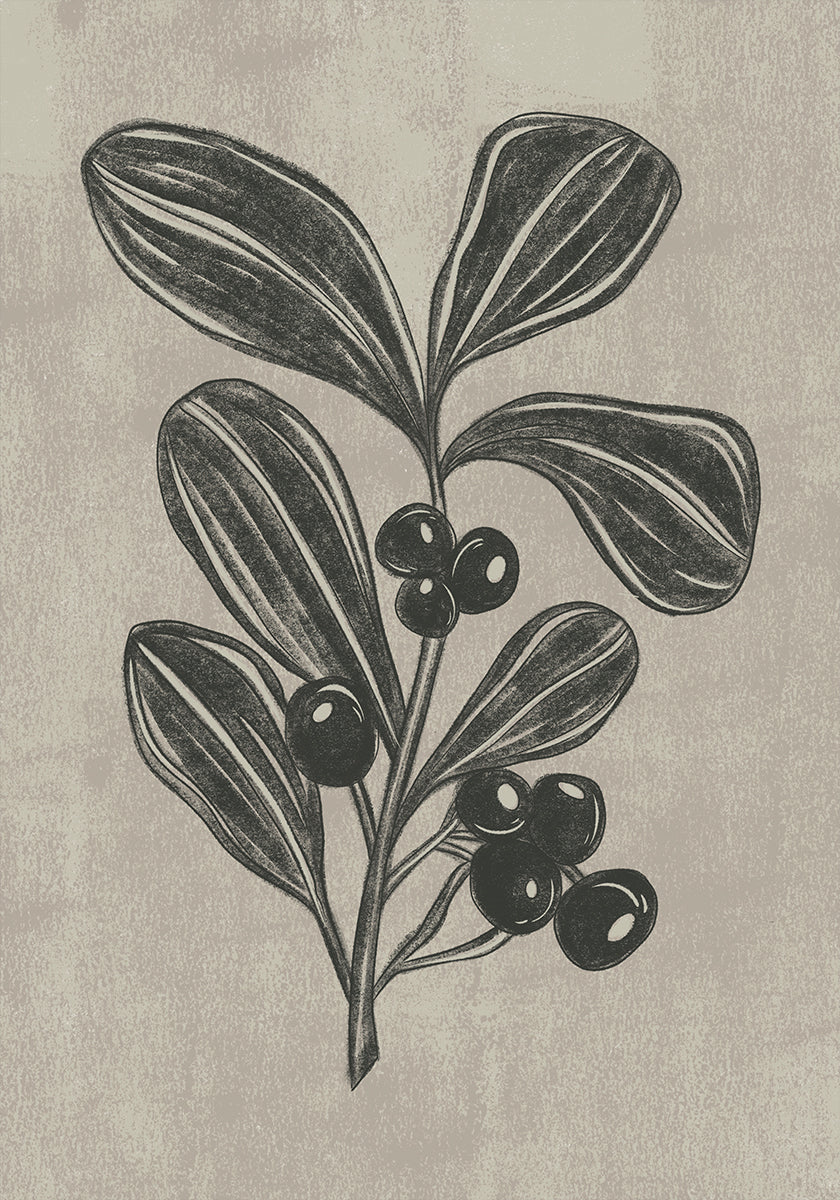 Winter-Beeren-Poster