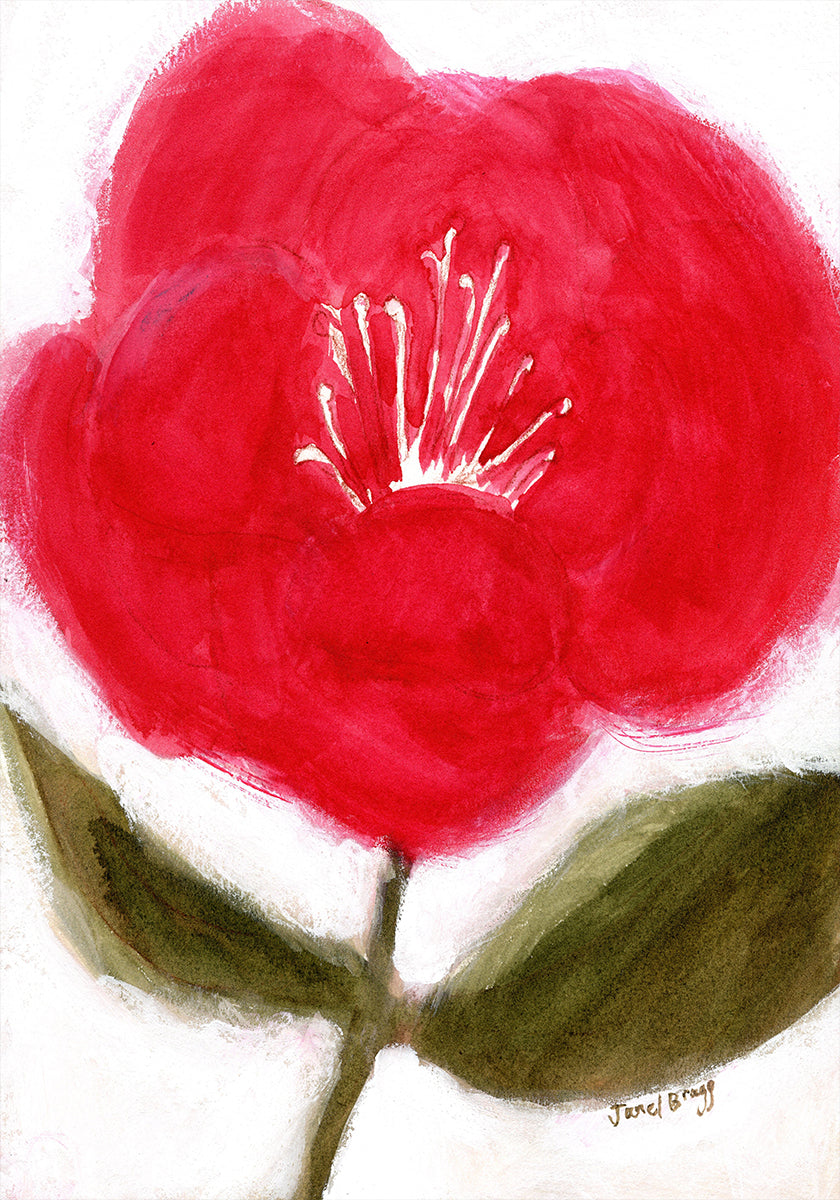 Blumen in Rot für Cierra Poster