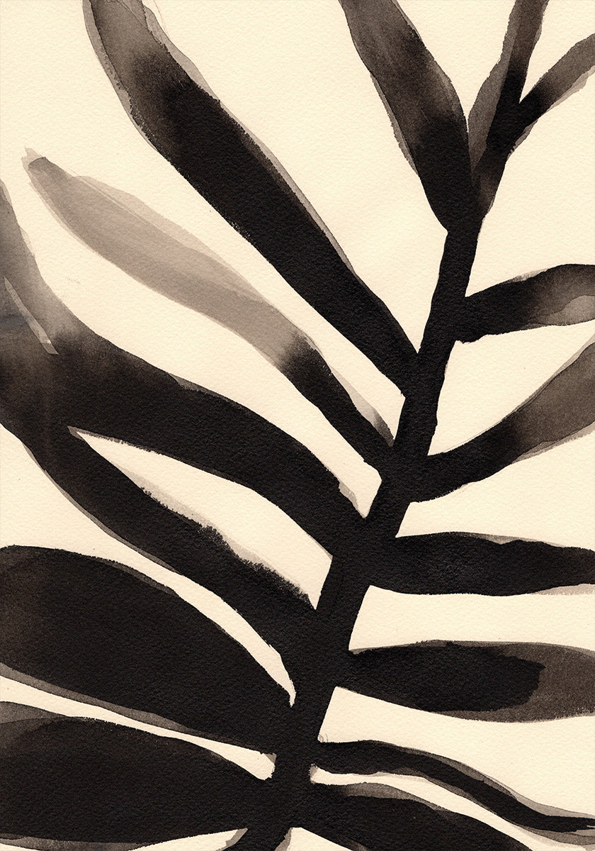 Zweige in Schwarz und Beige im Poster