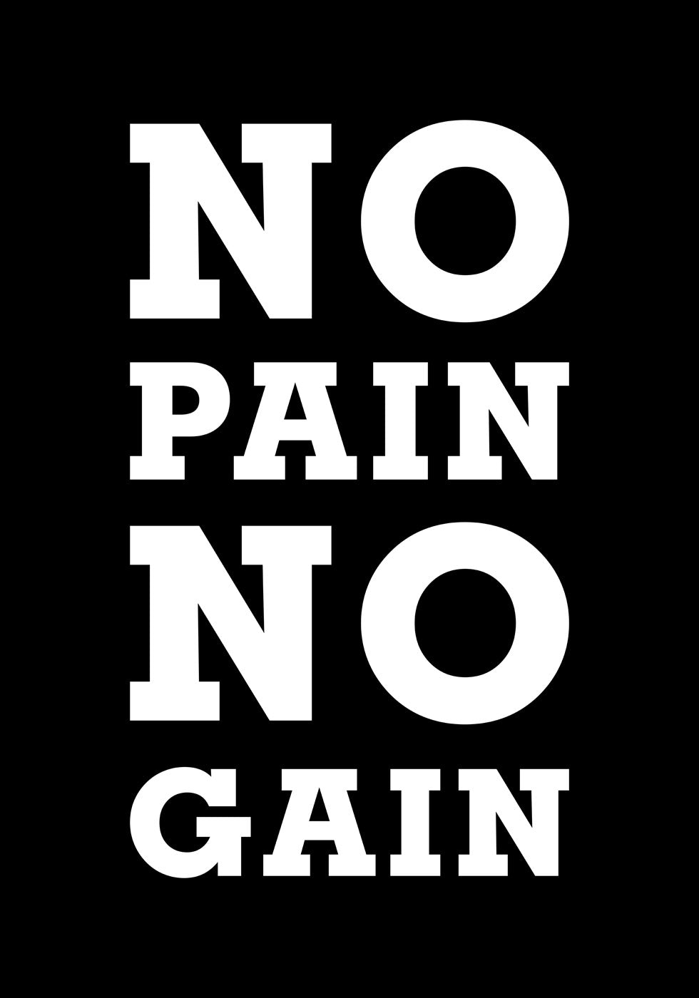 No Pain No Gain Poster - Posterbox.no