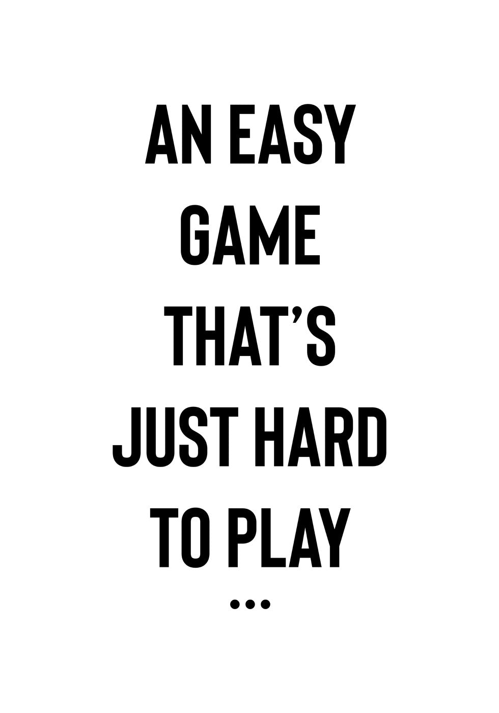 Ein einfaches Spiel-Poster - Posterbox.no