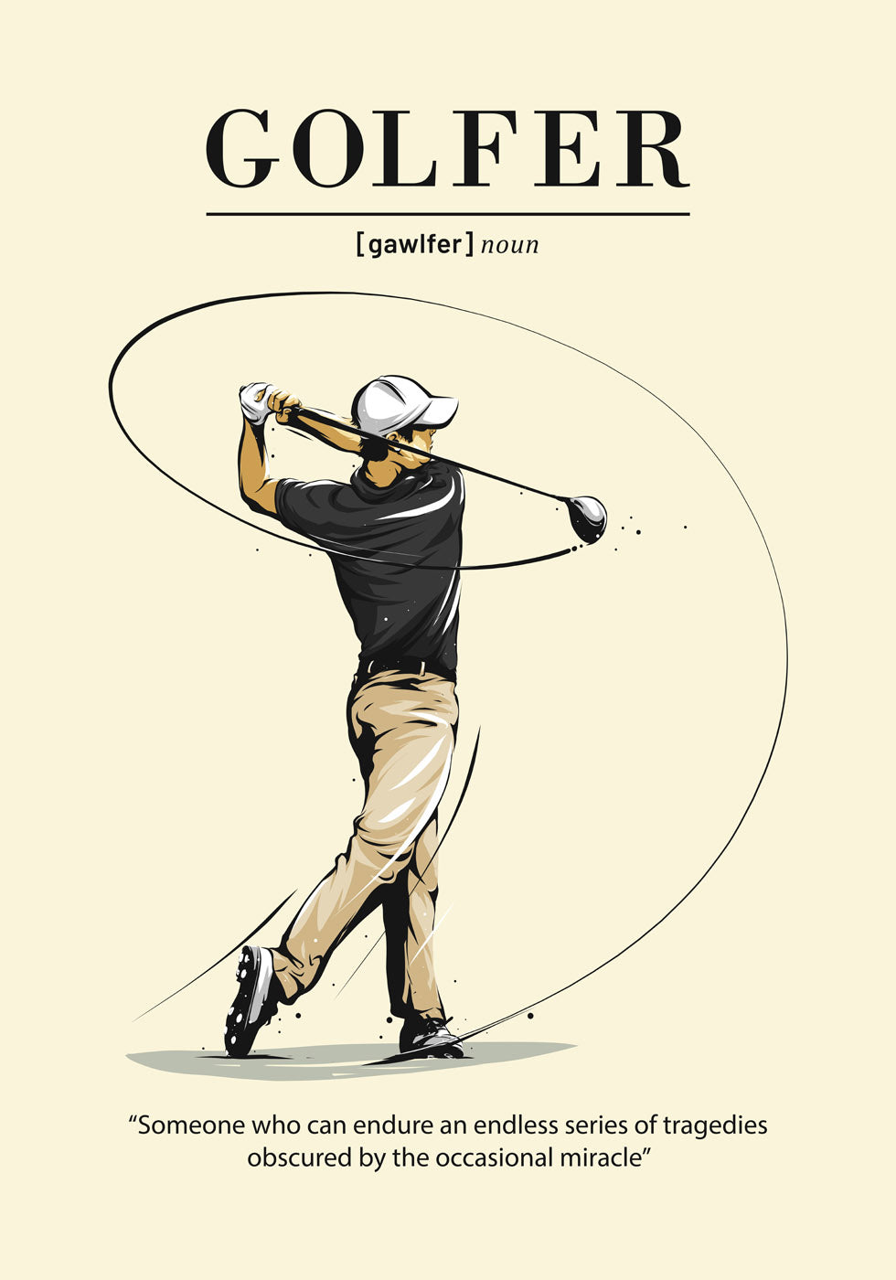 Golfer Explained Poster - Posterbox.no