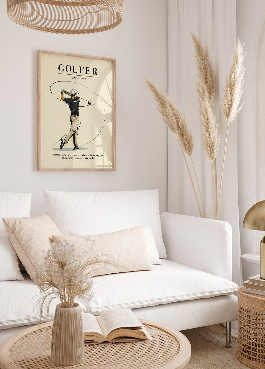 Golfer Explained Poster - Posterbox.no