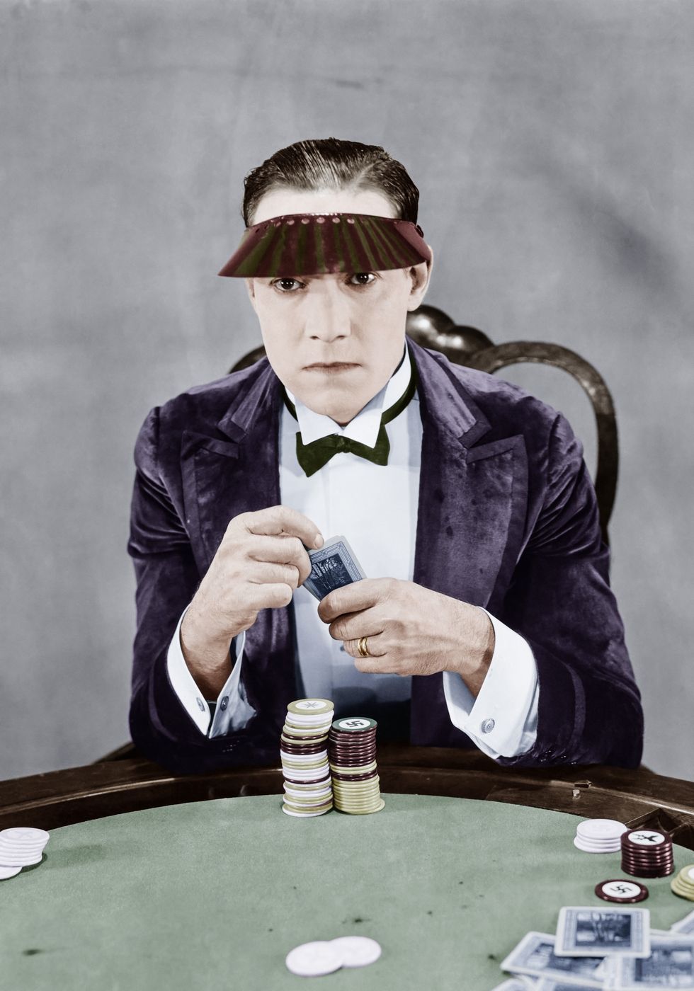 Spieler am Kartentisch Vintage Poster - Posterbox.no