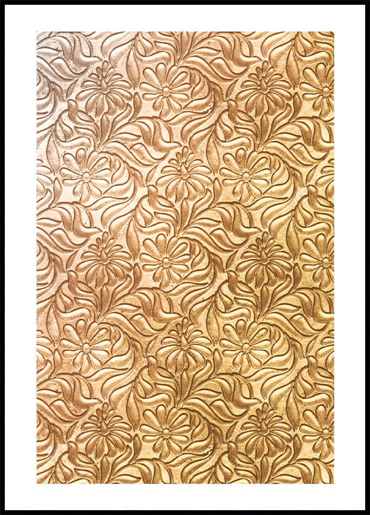 Goldenes Vintage-Relief-Poster - Posterbox.no
