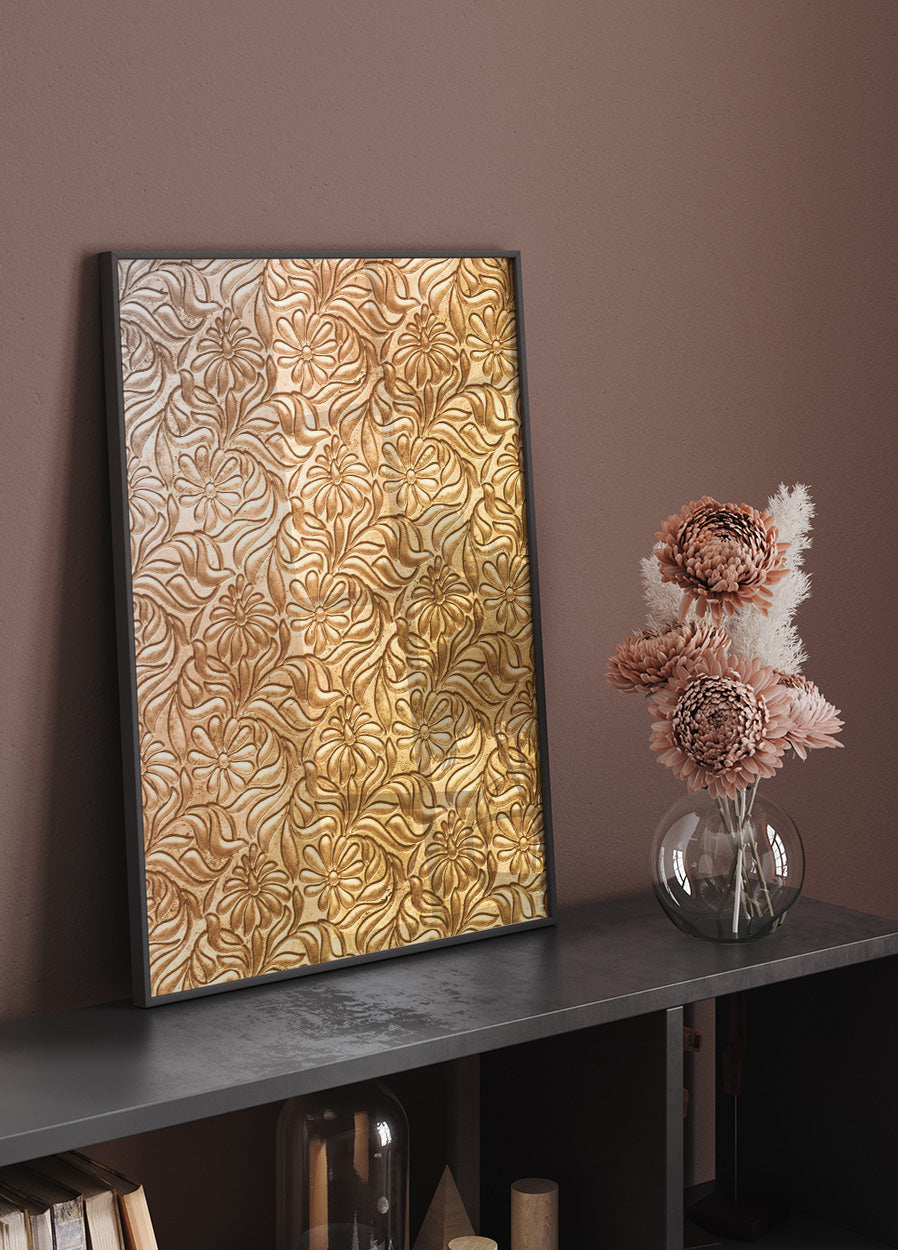 Goldenes Vintage-Relief-Poster - Posterbox.no