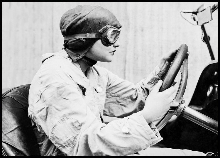 Weibliches Rennfahrer-Poster - Posterbox.no