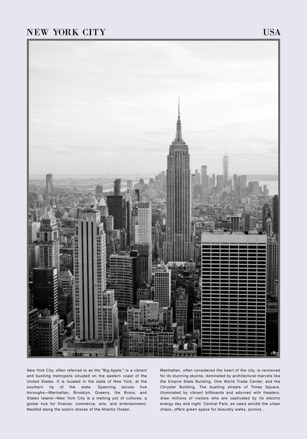 Das ist New York City Poster - Posterbox.no