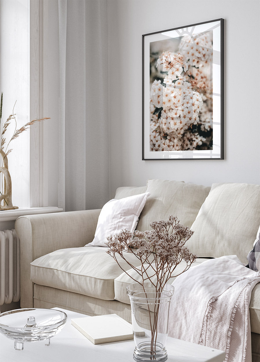 Weiße Frühlingsblumen Poster - Posterbox.no