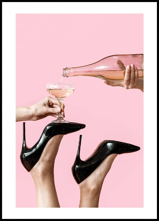 Mehr Champagner einschenken Poster - Posterbox.no