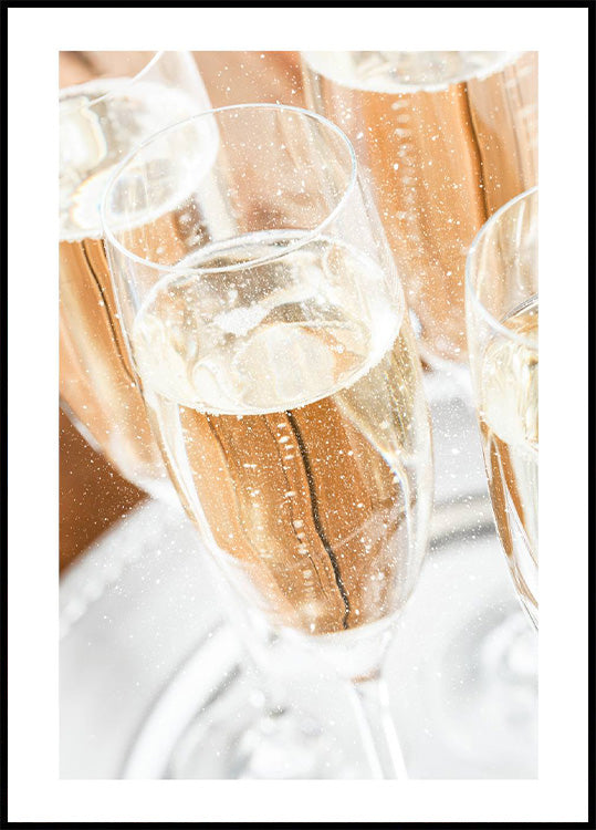 Glitzerndes Champagner-Poster - Posterbox.no