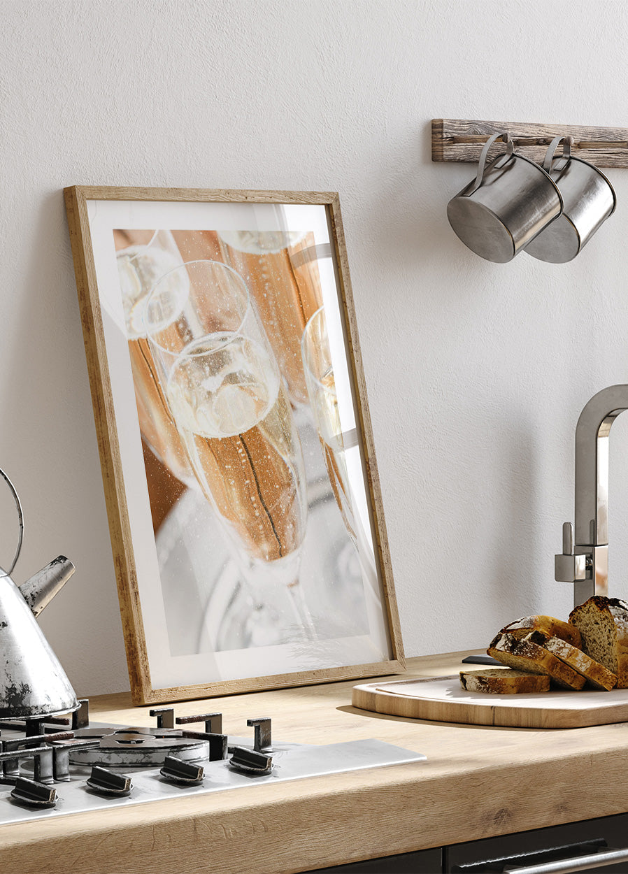 Glitzerndes Champagner-Poster - Posterbox.no