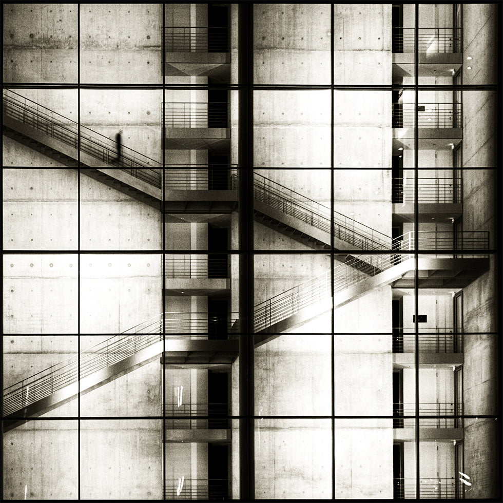 Abstraktes Treppenplakat