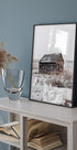 Sandhills Cabin in Snow Poster - Posterbox.no