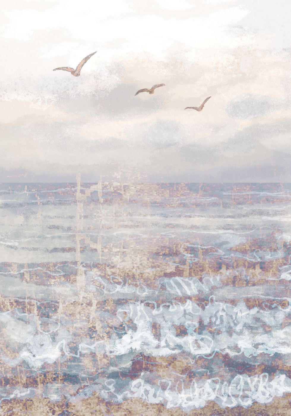 Poster mit Aquarellschichten - Posterbox.no