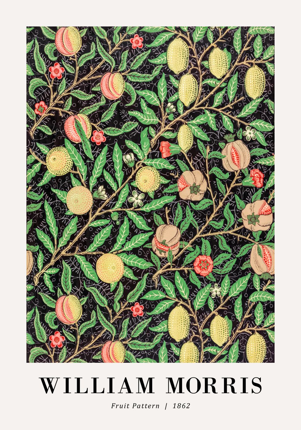 William Morris Fruit Pattern 1862 Poster - Posterbox.no