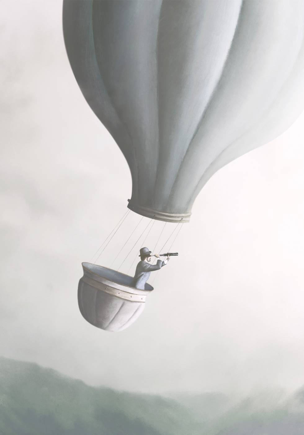 Fliegen mit Heißluftballon Poster - Posterbox.no