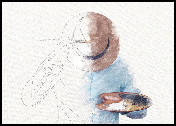 Sich selbst malen Surreal Identity Poster - Posterbox.no