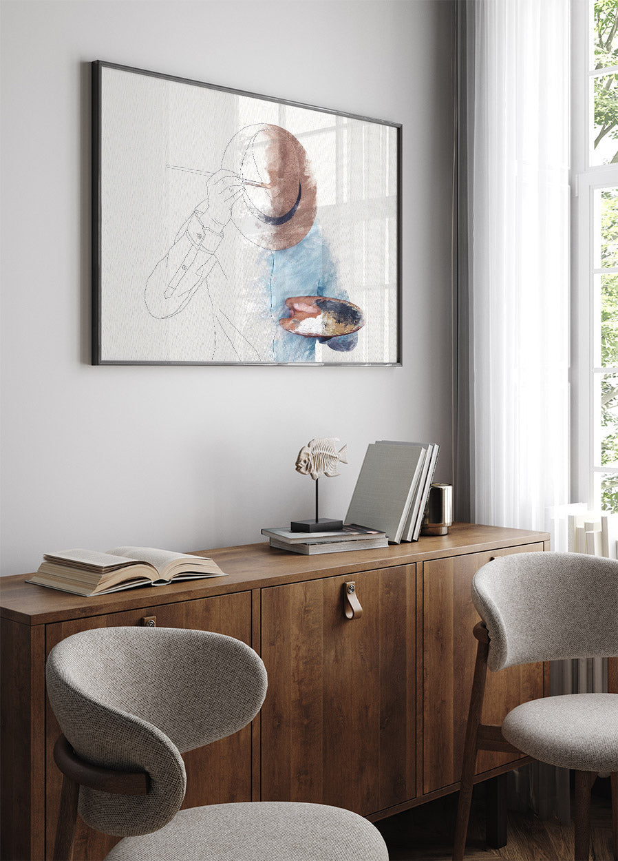 Sich selbst malen Surreal Identity Poster - Posterbox.no