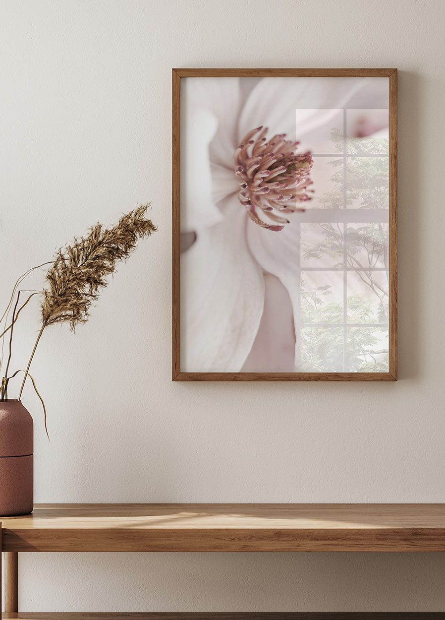 Beiges Magnolien-Poster - Posterbox.no