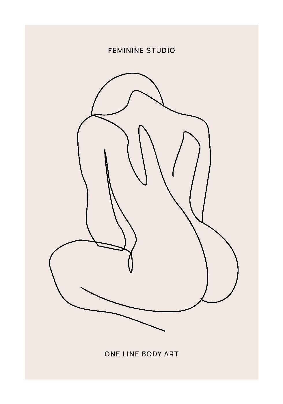 Female One Line Art 154 Poster - Posterbox.no