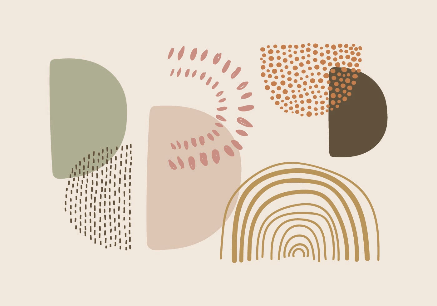 Poster mit abstrakten Formen und Mustern - Posterbox.dk