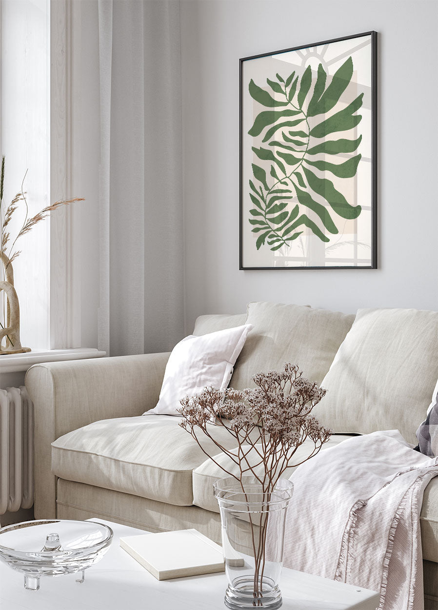 Grünes botanisches Design-Poster - Posterbox.dk