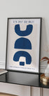 Blaue Formen Kunstposter - Posterbox.dk