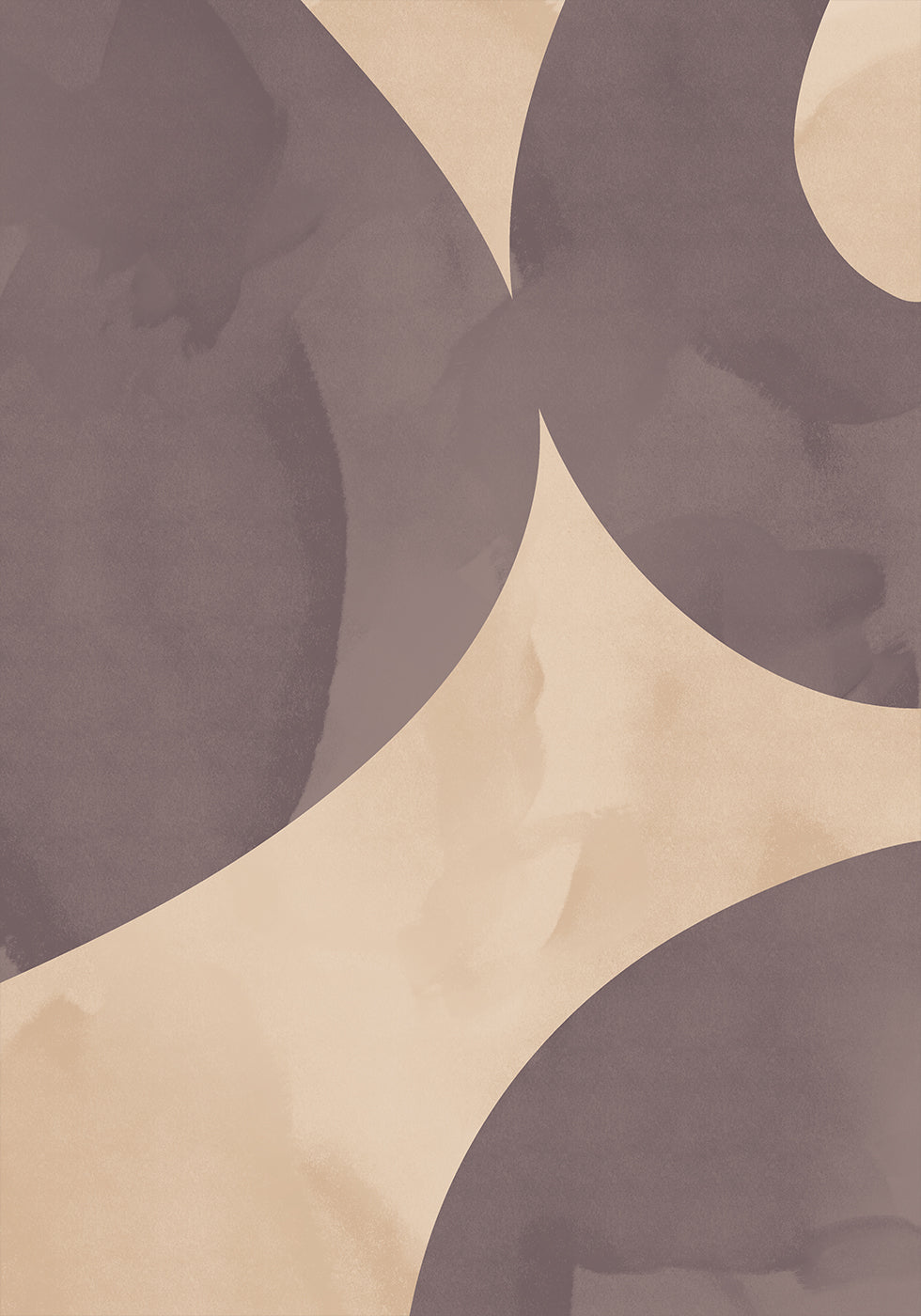 Weicher Fluss, Poster mit abstrakten Formen