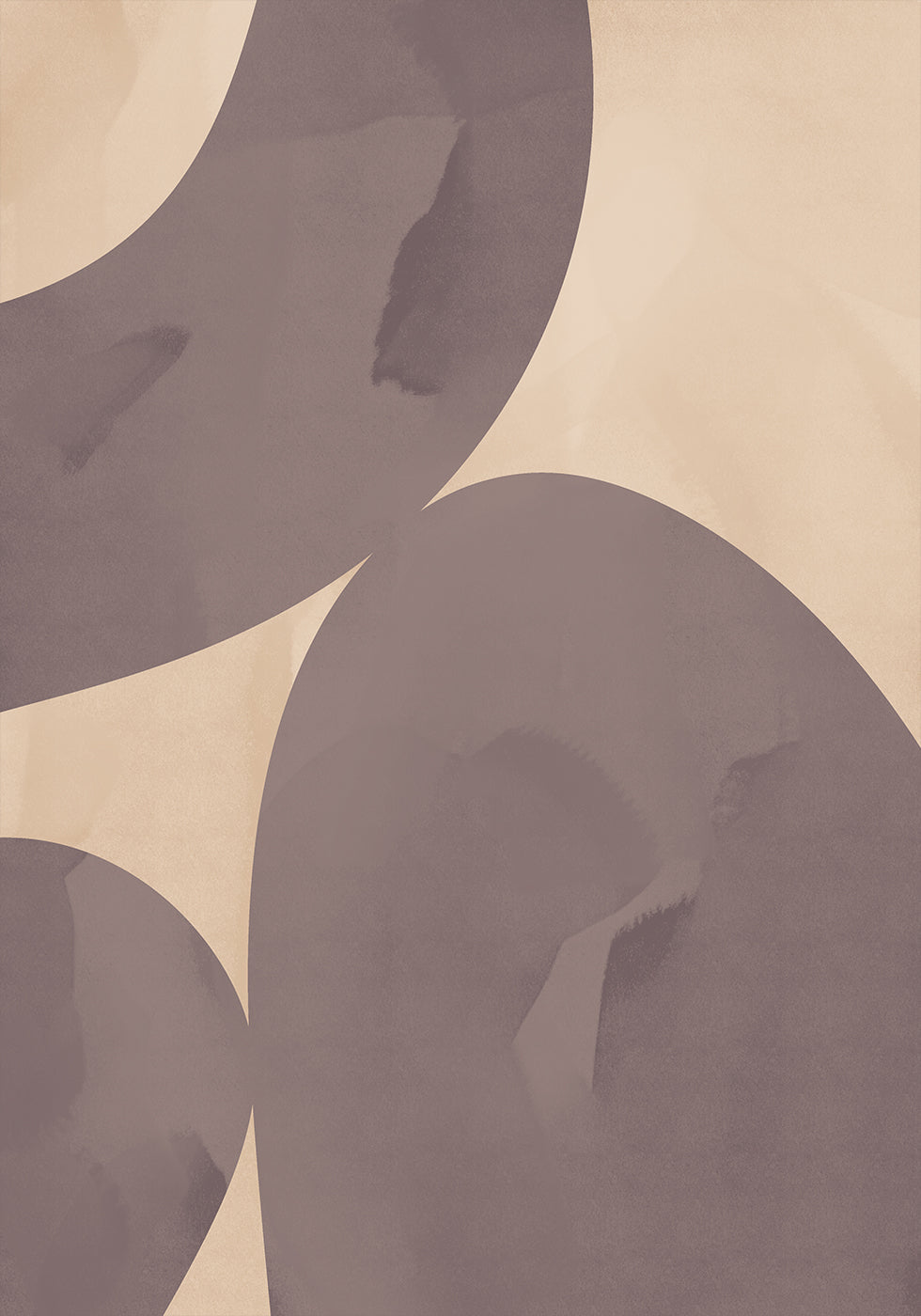 Poster mit gedämpfter Balance und abstrakten Formen