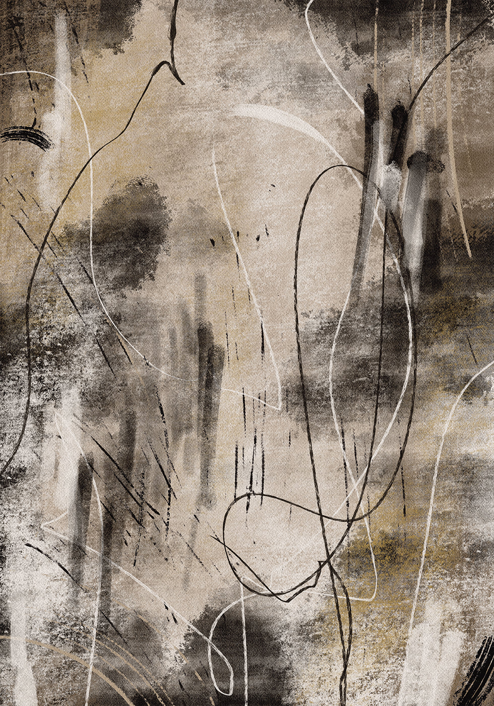 Abstrakte Linien und Formen Kunstposter - Posterbox.dk