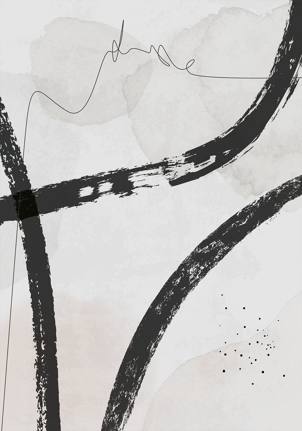 Abstraktes Line-Art-Kompositionsposter - Posterbox.dk