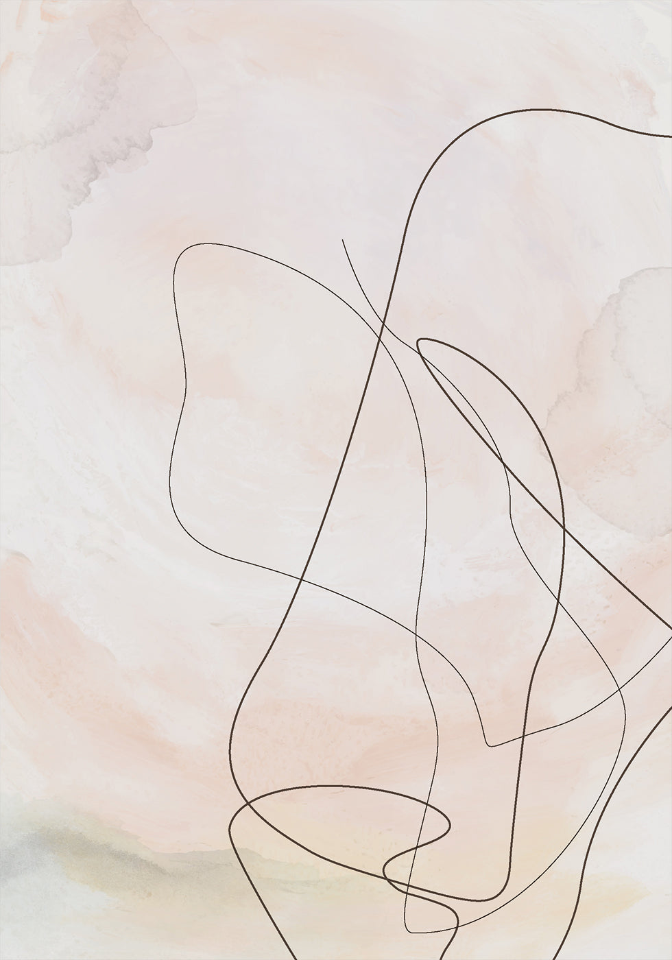 Abstraktes Line-Art-Design-Poster - Posterbox.dk